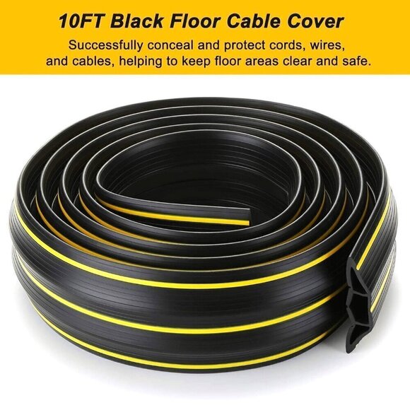 GPTEK 10 Ft Heavy Duty Floor Cable Cover Cable Protector - Picture 1 of 8